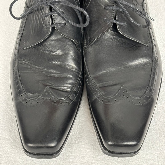 To‎ Boot New York Adam Derrick Black Leather Wingtip Oxford Dress Shoes 13 Italy main image 5